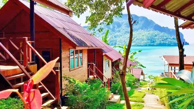 Bungalow met zeezicht — The Cobble Beach Hotel- Phi Phi Island
